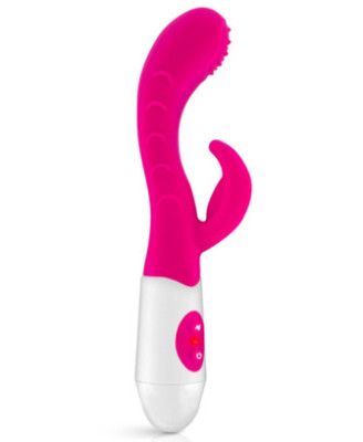 Vibromasseur rabbit stries et picots 
